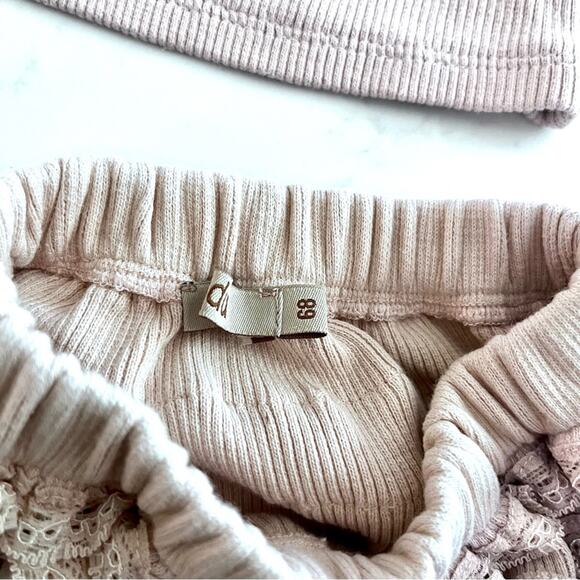 Pudu Girls Organic Cotton Two Piece  Summer Outfit Set size 6-9 months - Picture 4 of 7